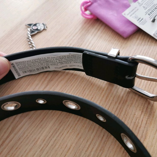 Kuromi New Accessories Belt and 925° Silver Earrings
