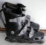 Black roller skates used, size 40/41