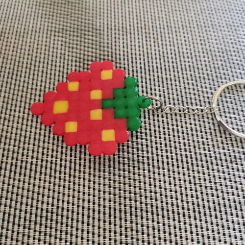 Strawberries keychain handmade new with pyssla