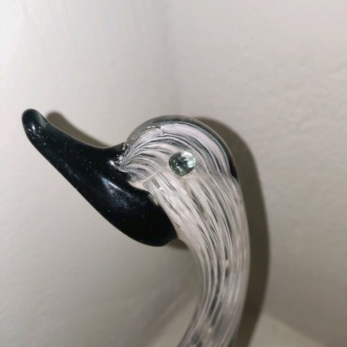 Murano large swan 32 cm like new, crystal decoration