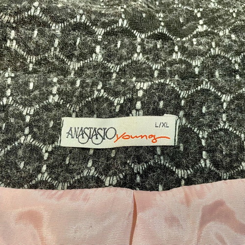 Anastasio Young women's coat like new, black and grey, L/XL
