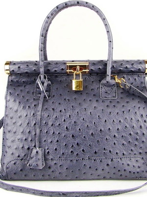 Italian Leather Bag Pelle di Giada like new, gray handbag