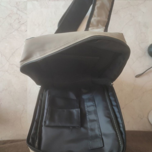 Sling bag crossbody gray, like new, 32x28x10 cm
