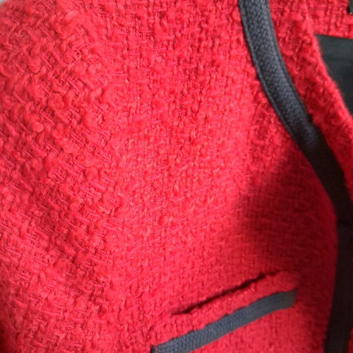 Denny Rose red jacket like new, short with 3/4 sleeve