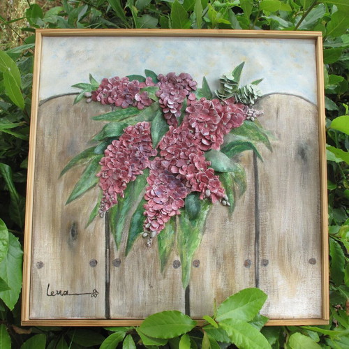 3D Artwork 'Paschalia' Canvas Painting with Pinecone Flowers New