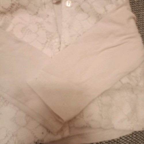 White bolero with lace 6/12 months
