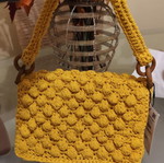 Zara yellow knitted summer shoulder bag new