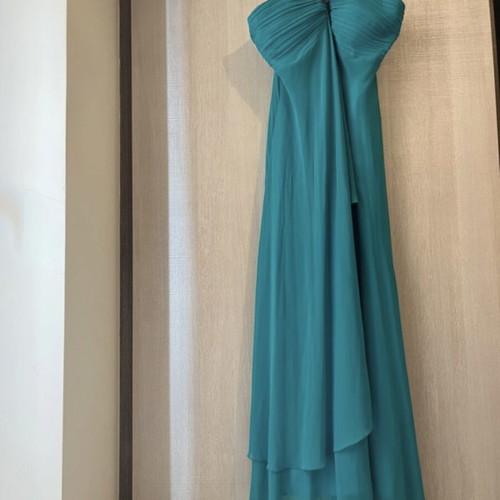 Maxi evening dress DF Farmakis like new, turquoise, size 54