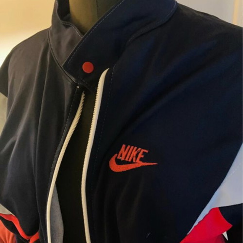 Nike vintage authentic track jacket size S used, gray blue red