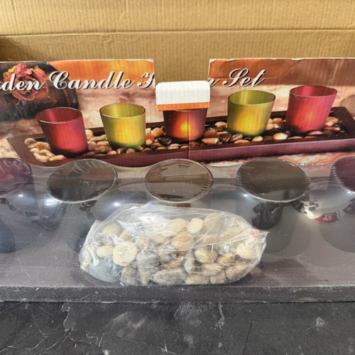 Wooden candle holder base