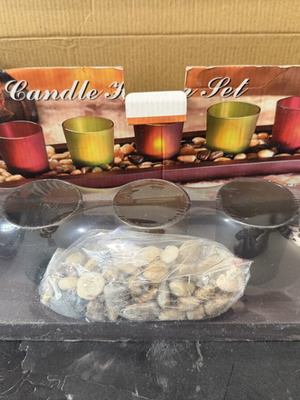 Wooden candle holder base