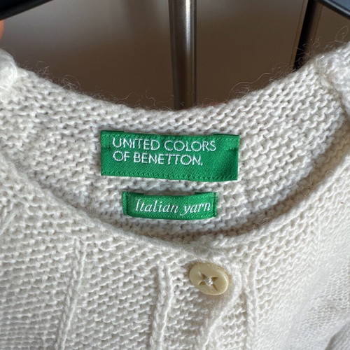 Benetton cardigan used, wool, beige, 104 cm, 3-4 years