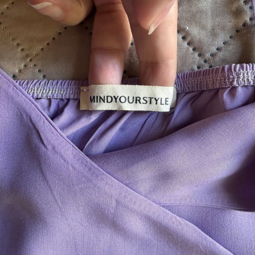 MindyourStyle small lilac wrap top like new