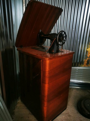 Old sewing machine used