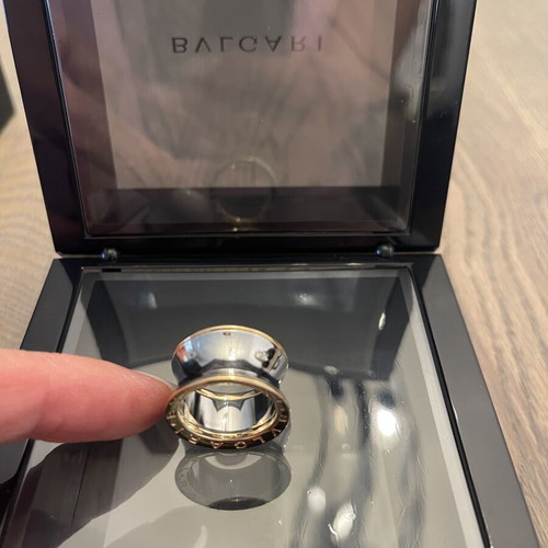 Bvlgari B.zero1 4-Band ring like new, pink gold and steel