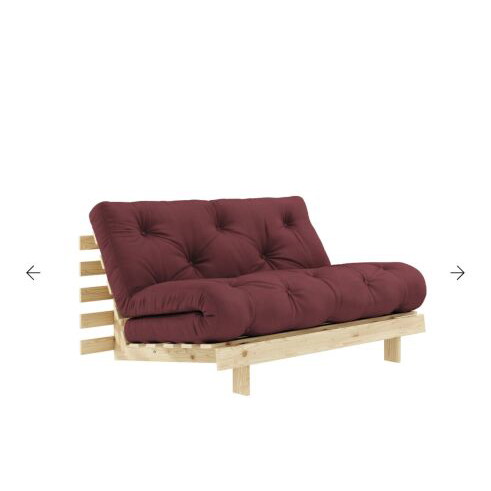 Futon sofa bed, pine wood, multifunctional