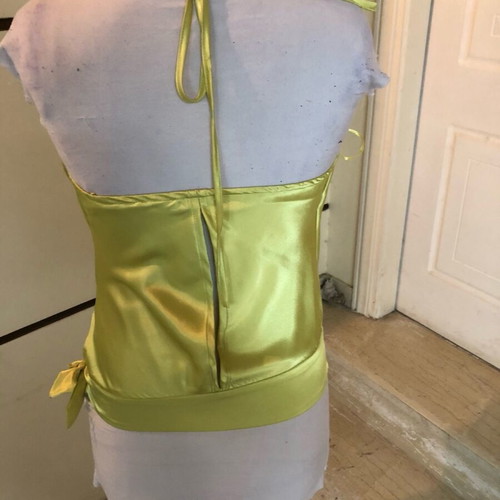Toi&Moi draped women's blouse like new, green and silver