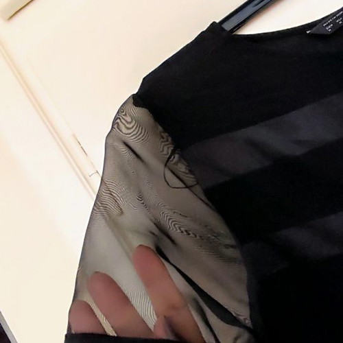 Zara blouses used, 2 black semi-transparent evening tops