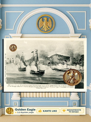 Καρτ ποσταλ 21 Ιουλίου 1823 μάχη στα Βρυσάκια Χαλκίδας μεταχειρισμένη