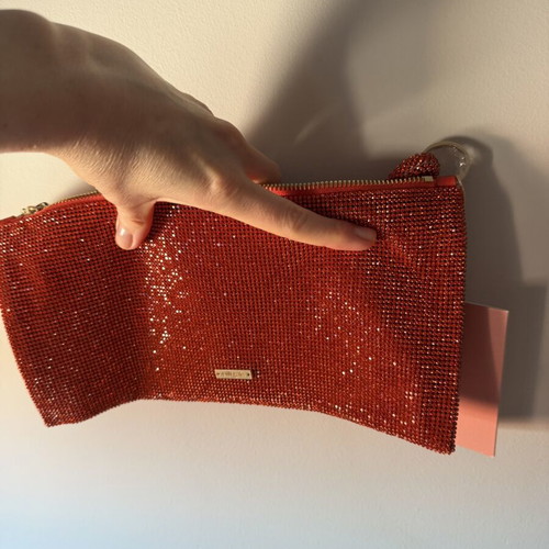Cult Gaia Hera Nano shoulder bag new, red with crystals