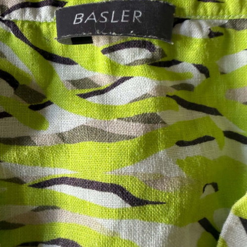 Basler linen blouse 3XL like new, white and green
