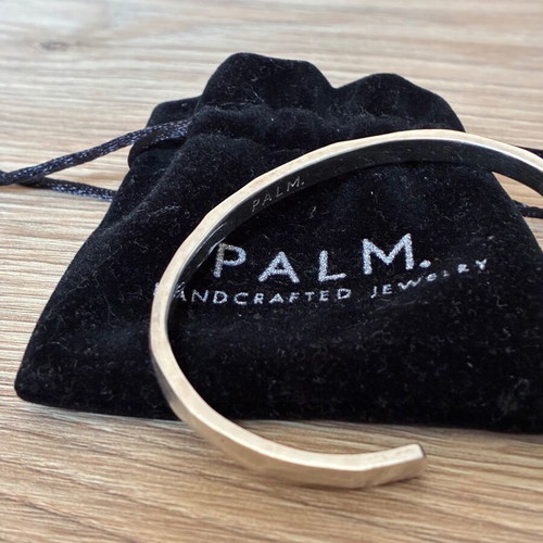 PALM Cuff bracelet, 925 sterling silver, men's handmade