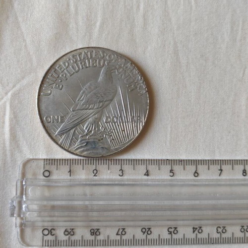 Silver 1921 United States One Dollar Coin, Very Fine