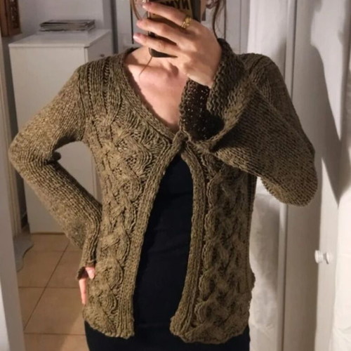 Knitted brown cardigan like new