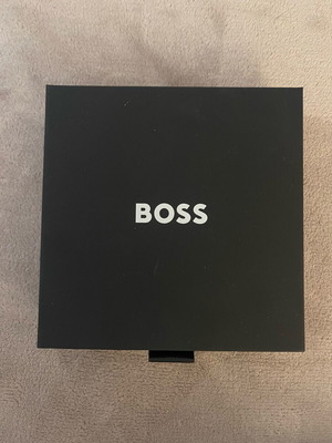 Boss black gift box new, cardboard drawer with fabric case