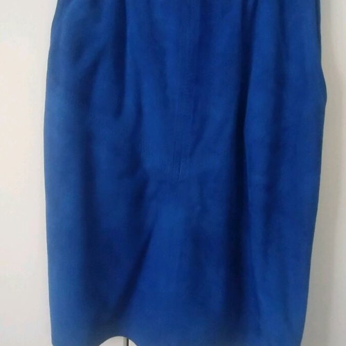 Vintage suede skirt used, genuine leather, with pockets