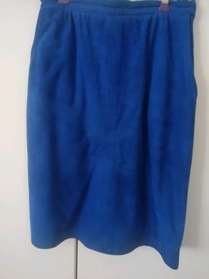 Vintage suede skirt used, genuine leather, with pockets