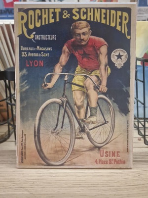 Rocket and Schneider wooden decorative plaque like new, 13×18 cm