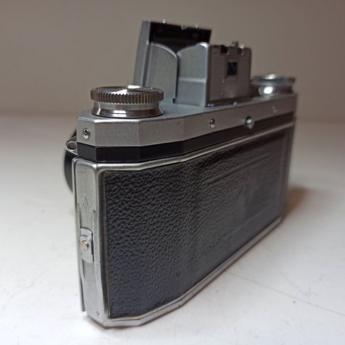 Vintage Film Camera Practica FX used without lens with TLR-style viewfinder