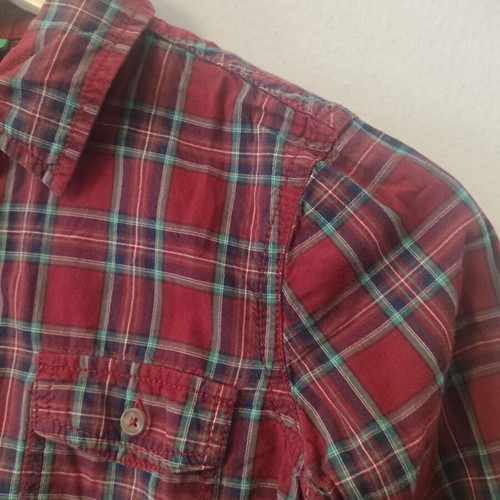 Benetton Checked Shirt For Girls Like New, Multicolor