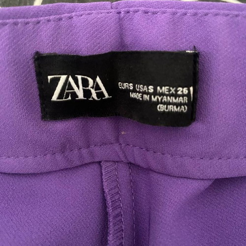 Zara jacquard pants violet size S like new