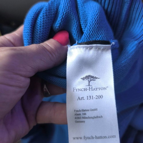 Finch Hatton cotton sweater size L like new, blue