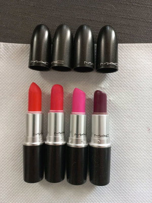 MAC lipsticks like new, Lady Danger, Retro Matt, Candy Yum-Yum, Rebel
