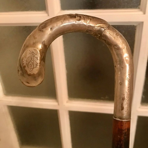 Handmade walking stick used with engraved handle 1921