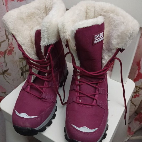 Winter boots with lining, purple, size 41, new