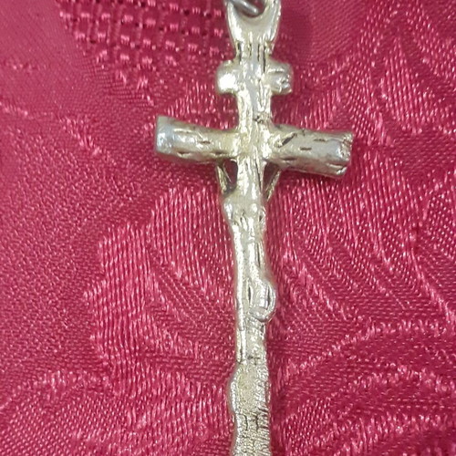 Vintage metal cross like new, gold color, 1970s