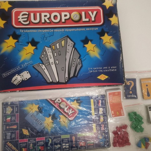 Europoly used board game with missing banknotes