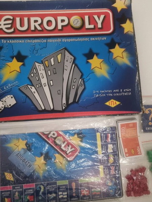 Europoly used board game with missing banknotes