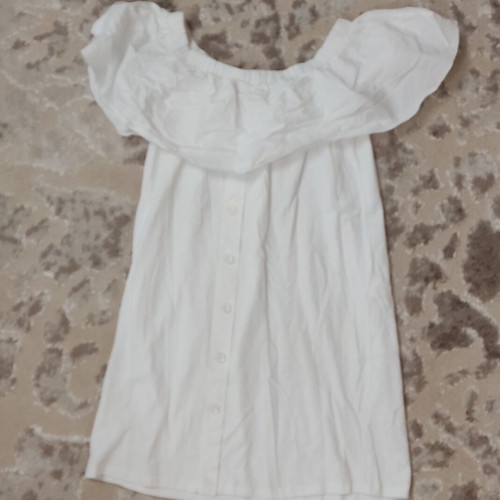 Zara white airy mini dress like new, size S