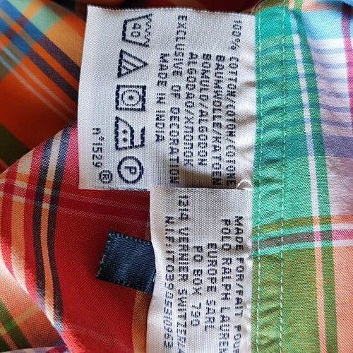 Polo Ralph Lauren men's plaid shirt L custom fit like new, 100% cotton
