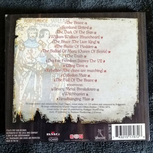Grave Digger Tunes Of War CD album like new, metal