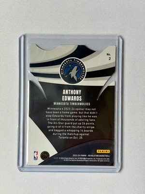 Κάρτα 2023-24 Panini Revolution Liftoff! Anthony Edwards #2 Timberwolves καινούργιο