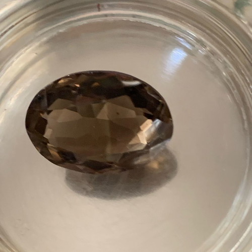 Natural golden smoky quartz unheated, clean 22.5 cts oval cut