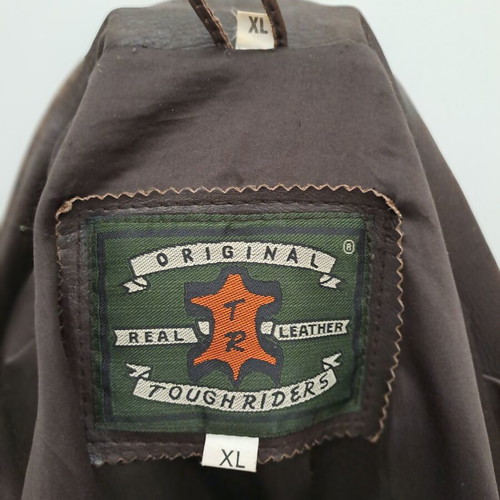 Tough Riders men's leather jacket used, brown, size XL