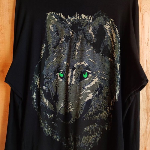Gianni Rodini long-sleeve black blouse with wolf design used