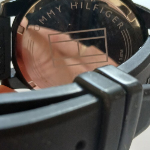 Tommy Hilfiger Dual Time watch black silicone strap like new